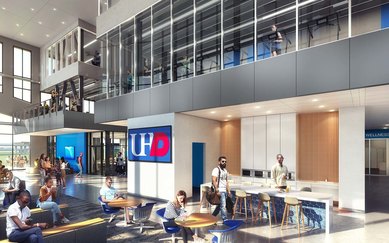 University of Houston Downtown Interior Rendering Texas