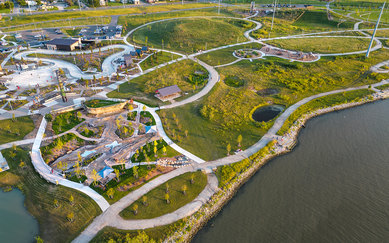 Toledo Glass City Metropark Aerial Ohio SmithGroup Parks Open Spaces