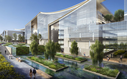 Hanzhong Xinghan Hospital Design Competition Healthcare Design SmithGroup China Architecture Exterior Rendering